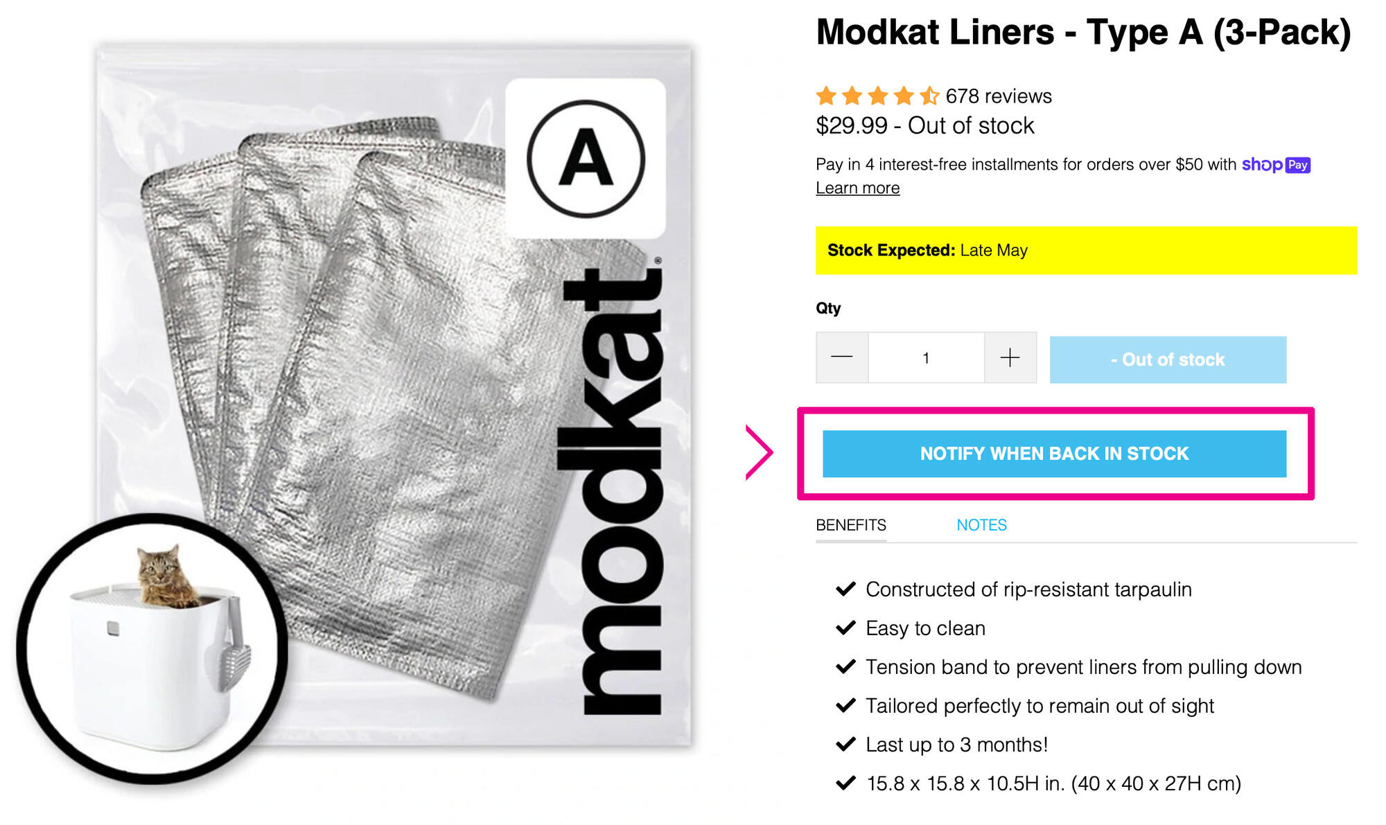 Modkat XL and Flip Litter Boxes are back! Modkat